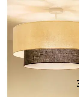 Svietidlá BRILAGI - LED prisadený luster BOHO STYLE 3×E27/15W/230V Ø 60 cm krémový/hnedý 8590828027997