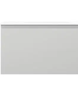 Kúpeľňový nábytok MEXEN/S - Orio kúpeľňová skrinka 90 cm s umývadlom Vela, 1 šuplík, sivá mat/biela mat 91A10-09047-1-BF62-W23M01