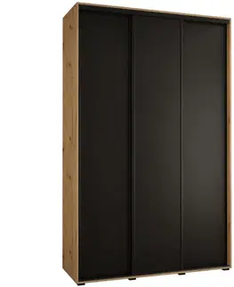 Šatníkové skrine Skriňa 45 Canaris 1 170 artisan/čierna/čierna