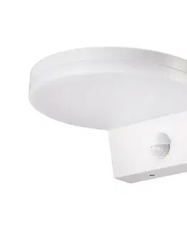 Záhradné lampy Top Light - LED Vonkajšie nástenné svietidlo so senzorom LED/15W/230V IP65 biela Novara B PIR