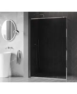 Sprchové dvere MEXEN/S - Kyoto-XF Sprchová zástena WALK-IN s rámom 70 x 202, grafit 10 mm, chróm 800-070-104-01-40-X