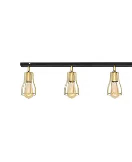 Svietidlá  Bodové svietidlo TUBE 4xE27/15W/230V zlatá/čierna R-L 1924/4K BK+GO MAT