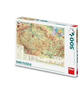 500 dielikov Dino Toys Puzzle Mapa Českej republiky 500 Dino