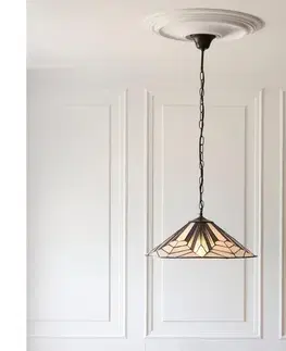 Svietidlá Endon 111922 - Luster na reťazi Tiffany ASTORIA 3xE27/10W/230V priemer 48 cm 111922