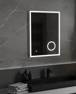 Kúpeľňové zrkadlá MEXEN - Kala zrkadlo s osvetlením s kozmetickým zrkadlom 60 x 80, LED 600 9820-060-080-611-00