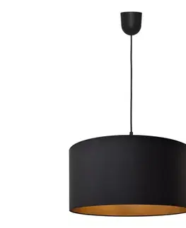 Svietidlá  Luster na lanku ALBA 1xE27/15W/230V pr. 40 cm čierna/zlatá W-4020/1 BK+GO+SCW-P BK
