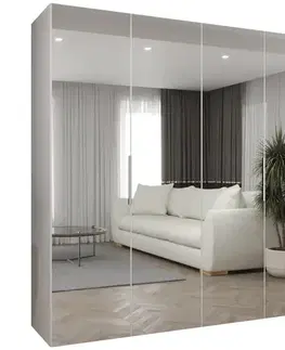 Šatníkové skrine Skriňa Marbella III 200 biela/kašmír