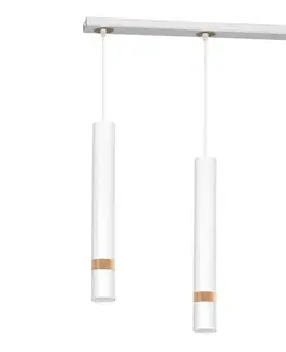 Svietidlá  Luster na lanku JOKER WHITE WOOD 3xGU10/8W/230V MLP6302
