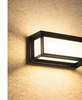 Záhradné lampy Brilagi - LED Vonkajšie nástenné svietidlo s pohybovým senzorom PARKER LED/12W/230V čierne IP44 BRI773