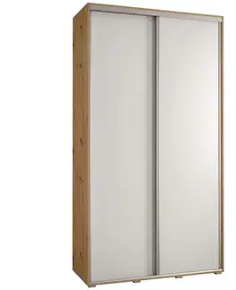 Šatníkové skrine Skriňa 45 Canaris 1 130 artisan/biela/silver