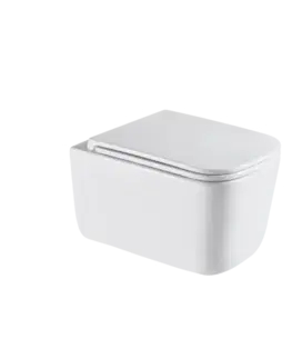 Záchody INVENA - WC misa závesná, Malaga štvorcová, s doskou soft-close CE-96-001-L