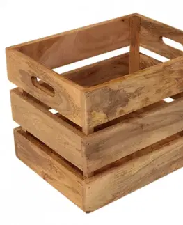Doplnky Kôš na noviny Gita 40x30x30 indický masív mango