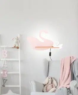 Osvetlenie Detská nástenná lampička SWAN LED Candellux