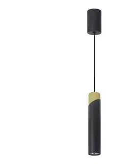 Svietidlá  Luster na lanku NEO 1xGU10/8W/230V čierna/zlatá ML0284