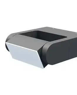 Záhradné lampy Panlux Vonkajšie nástenné LED svietidlo Faro N antracit, IP54, 8 W