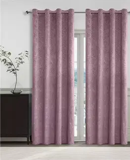 Závesy do spálne Záves na krúžkoch YC11937/280G/13/140x250 cm vresový