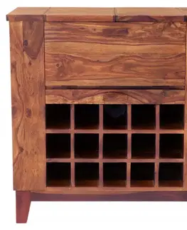 Barové stolíky Barová skriňa Kali 90x90x45 indický masív palisander