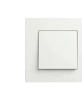 Predlžovacie káble Legrand - Jednoduchý vypínač č. 1/0 s rámčekom NILOE STEP biela LR0060+LR0057