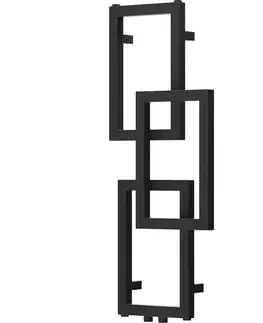 Radiátory do kúpeľne MEXEN - Grid vykurovací rebrík/radiátor dekoratívny 870 x 360 mm, 209 W, čierna W215-0870-360-00-70