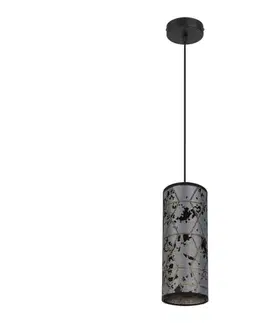 Svietidlá HEXE Luster na lanku AVALO 1xE27/60W/230V šedá/čierna 0136