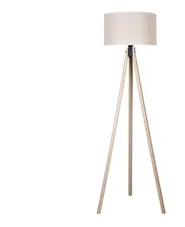 Lampy  - Stojacia lampa 1xE27/60W/230V pr. 44 cm krémová/béžová AS0463+DU82658