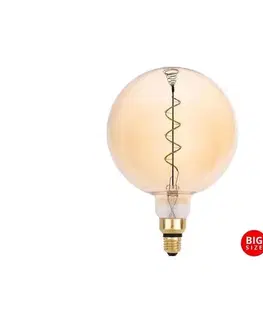 LED osvetlenie  LED Žiarovka FILAMENT SPIRAL VINTAGE G200 E27/4W/230V 2000K ZSF115