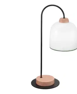 Lampy Kolarz A1352.71.G - Stolná lampa NONNA 1xE27/60W/230V dub/biela/zelená A1352.71.G