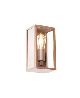 Vonkajšie nástenné svietidlá Priemyselná nástenná lampa hrdzavohnedá 26 cm IP44 - Charlois