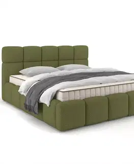 Čalúnené postele Posteľ Fluffy 120/200 Quelle 38 zelená