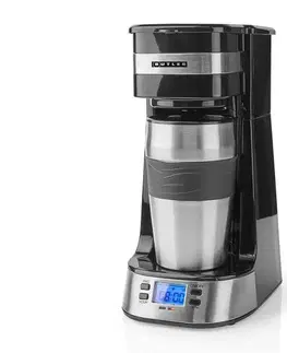 Predlžovacie káble Butler- Kávovar na jeden hrnček 0,4 l s časovačom a cestovným hrnčekom 750W/230V nerez/čierna 16100132