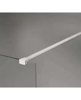Sprchové dvere MEXEN/S - Lunar Sprchová zástena WALK-IN pravá 80 x 200, transparent 8 mm, biela 830-080-000-20-00-P