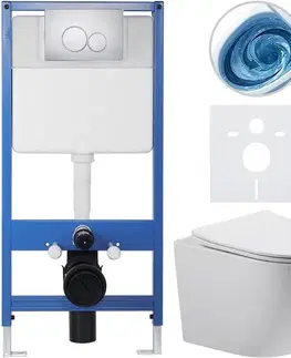 Záchody CERANO - Kompletný WC set Profi/Cesso - biela lesklá - WC tlačidlo Duo/Chrom - predstenová inštalácia - 49x36 CER-8050BD84337