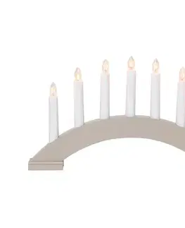 Vianočné dekorácie Eglo 410448 -  Vianočný svietnik  BEA 7xE10/3W/230V šedá 283-17