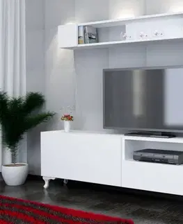 Obývacie steny TV skrinka / Obývacia stena Kar - White