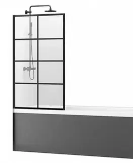 Vaňové zásteny Vaňová zástena Lagos-1 Black 70x140