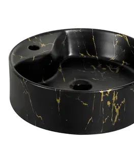 Umývadlá KERRA - Umývadlo na dosku KR-138 MARBLE BL/G 5907548118431