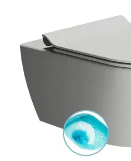 Záchody GSI - PURA závesná WC misa, Swirlflush, 36x55cm, Cenere dual-mat 881517