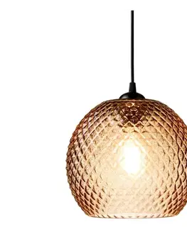 Svietidlá Halo Design 718368 - Závesné svietidlo na lanku NOBB 1xE27/40W/230V pr. 22 cm dymovo-hnedé 718368