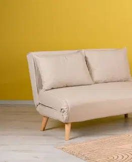 Pohovky a gauče Dvojmiestna rozkladacia pohovka Folde 2-Seater - Cream