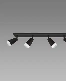 Lampy do obývačky Stropné bodové svietidlo SANA GU10 4L BLACK 04148 LS4