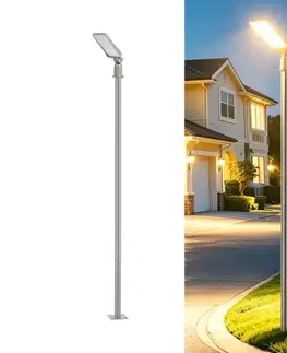 Záhradné lampy BRILAGI - vonkajšia LED lampa so stĺpom a káblom 3 m URBANLIGHT LED/50W/230V sivá IP65 BG4761+BG3820