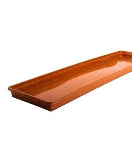 Kvetináče a truhlíky Kinekus Plastová miska pod truhlik 60, dĺžka 54cm, terakota, T16