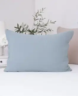 Dekoračné obliečky MKLozkoviny.sk Mušelínová obliečka na vankúš 50 x 70 cm - Alexia Duo - mätová/cappuccino-  -