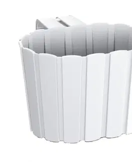 Kvetináče a truhlíky NABBI DDEZ200 plastový balkónový kvetináč 19,4 cm biela