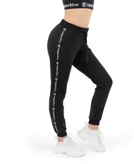 Dámske klasické nohavice Tepláky inSPORTline Comfyday Woman štandardná - čierna - XS
