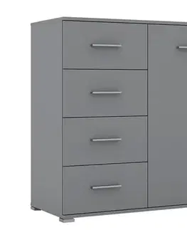 Komody a skrinky RADAN kombinovaná komoda 2D4S, myšacia sivá