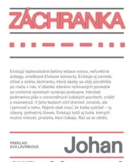 Romantická beletria Záchranka - Johan Harstad