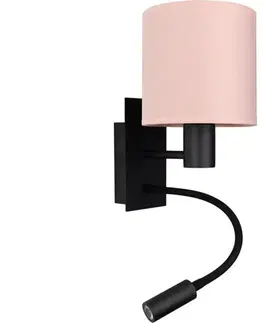 Svietidlá BRILAGI - LED flexibilná lampa BOBO 1xE27/25W/230V + LED/3W čierna/ružová BG1558+BG5582