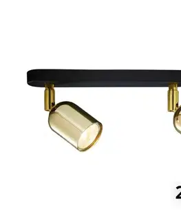 Svietidlá  LED Bodové svietidlo TOP 2xGU10/10W/230V čierna/zlatá 6031