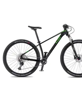 Bicykle 4EVER Dark Sport 29" 2025 pearl black/green - S (15,5", 150-165 cm)